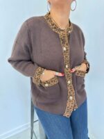 Gilet grande taille details imprimés – Image 2