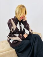 Pull à Losanges Burlington – Col Polo viscose – Image 8