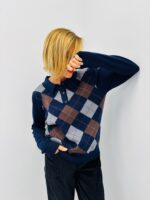 Pull Viscose « Burlington » – Motif losanges chic – Image 9