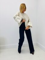 Pull doux en viscose – manches effet fausse fourrure – Marque VALENTYNE – Image 8