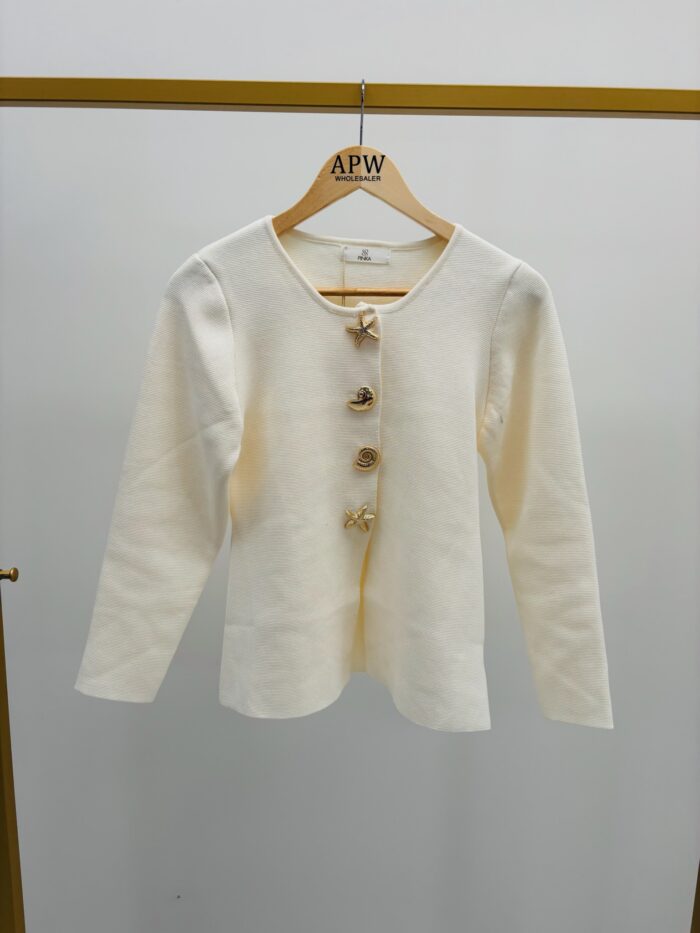 Gilet en Viscose avec Boutons bijoux – Image 2