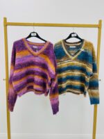 Pull Moelleux à Rayures – Couleurs et douceur d’hiver – Image 2