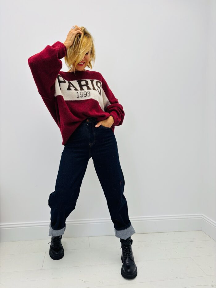 Pull Inscription PARIS – Style sporty chic – Image 1