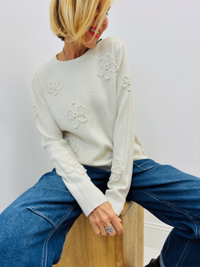 Pull flower perle – Marque VALENTYNE – Image 8