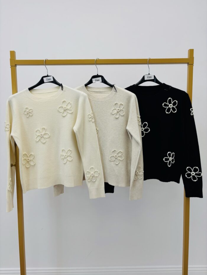 Pull flower perle – Marque VALENTYNE – Image 2