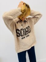 Pull “SOHO New York” – Détail imprimé léopard