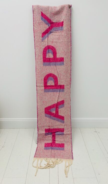 Écharpe “HAPPY” recto/verso – Couleur & bonne humeur