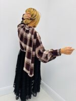 Chemise à Carreaux avec Lavallière – 100 % rayonne – Image 4