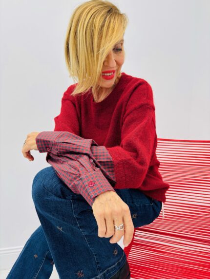 Pull Trompe-l’œil Chemise