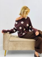 Pull Laine Doux à Pois