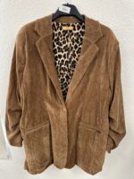Blazer velours grande taille avec doublure imprimée – Image 2