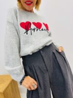 Pull Motif Cœurs & Message “Amour” – Image 4
