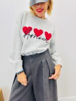 Pull Motif Cœurs & Message “Amour” – Image 5