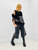 Poncho à Carreaux avec col fourrure – Image 5
