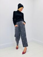 Pantalon à Rayures et motifs fleuris – Marque Les Impatientes – Image 3
