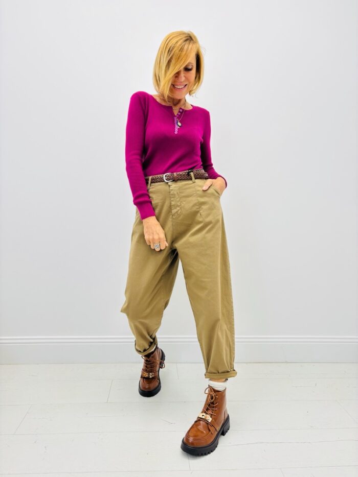 Pantalon Carotte avec ceinture – Made in Italy – Image 13
