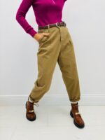 Pantalon Carotte avec ceinture – Made in Italy