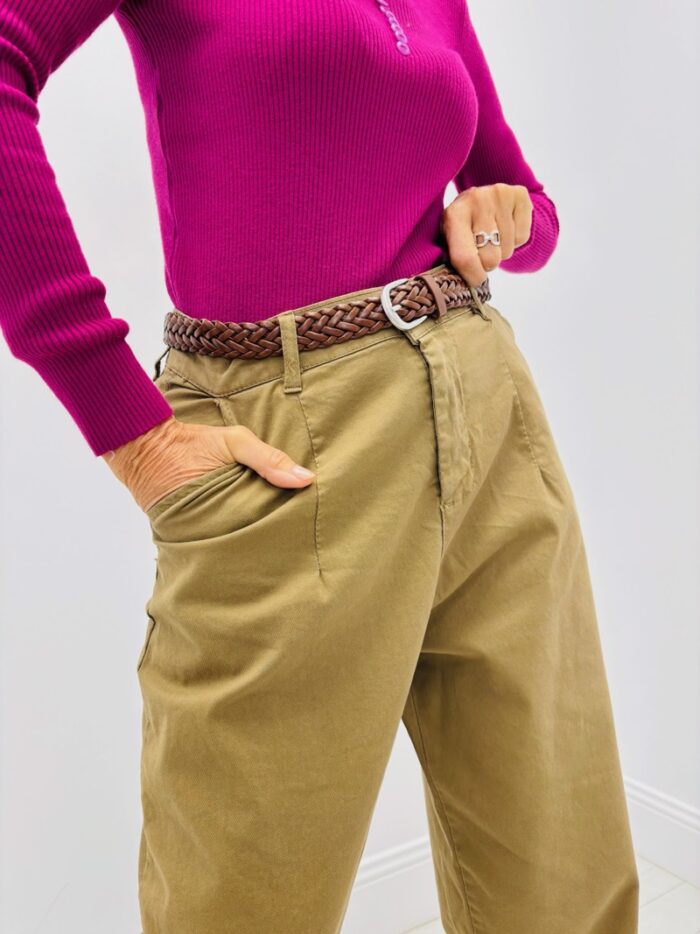 Pantalon Carotte avec ceinture – Made in Italy – Image 7