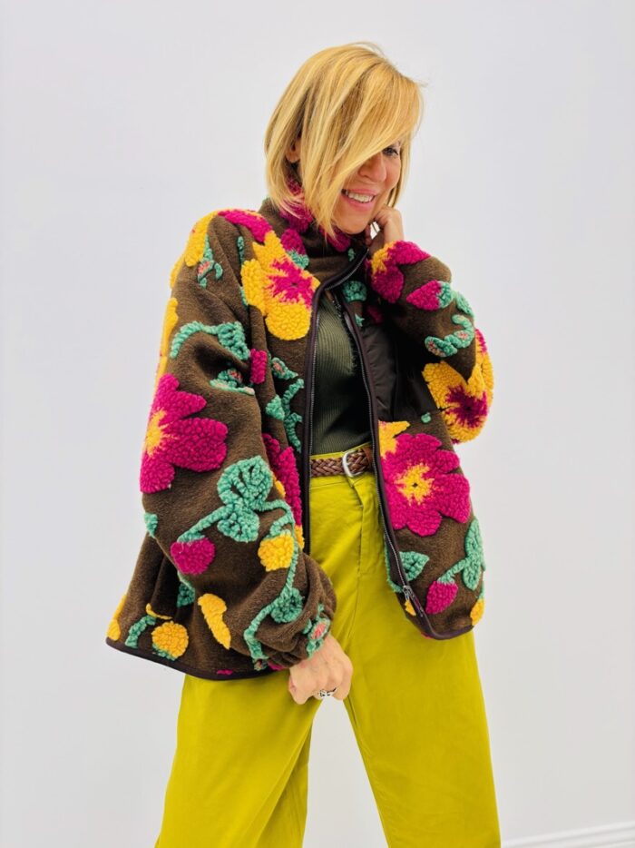 Veste Brodée Fleurs – Made in Italy – Image 1