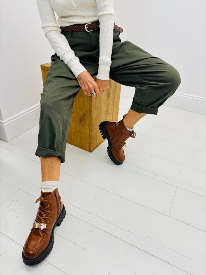 Pantalon Carotte avec ceinture – Made in Italy – Image 12