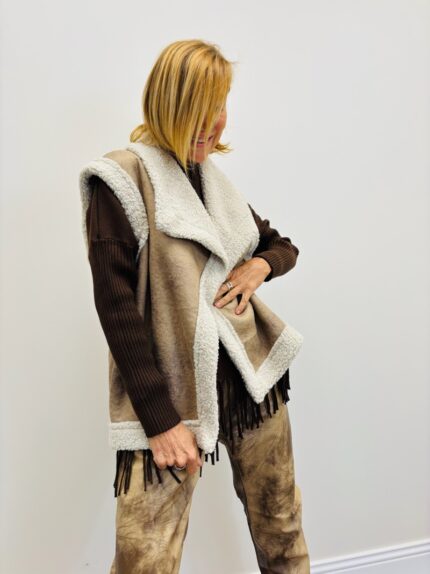 Gilet Sans Manches effet mouton - Made in Italy