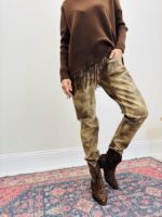 Pantalon Baggy en simili cuir