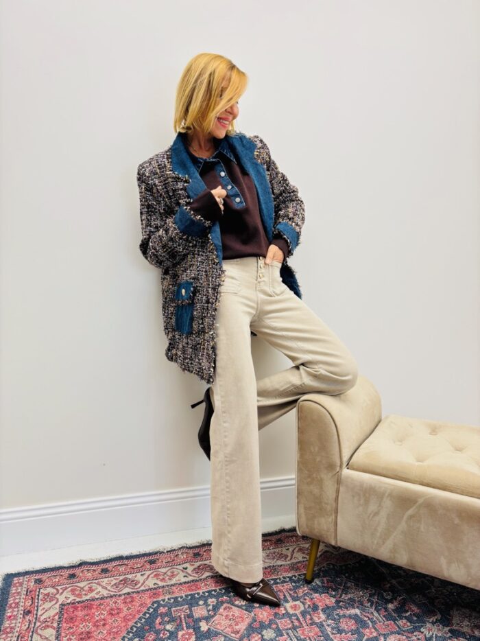 Veste en Tweed fantaisie – 100% coton – Image 1