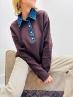 Polo en Maille col denim – Image 6