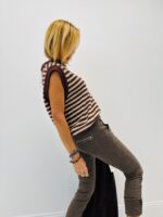 Pull Sans Manches rayé – Style rétro chic – Image 4