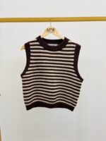 Pull Sans Manches rayé – Style rétro chic – Image 3