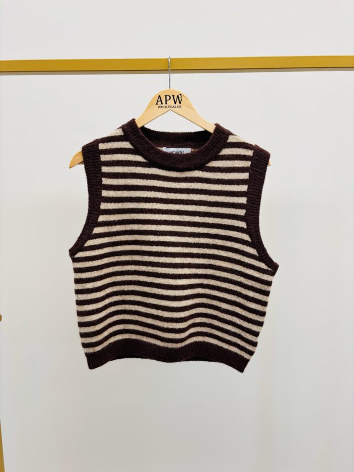 Pull Sans Manches rayé – Style rétro chic – Image 3