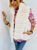 Gilet Sans Manches en fausse fourrure