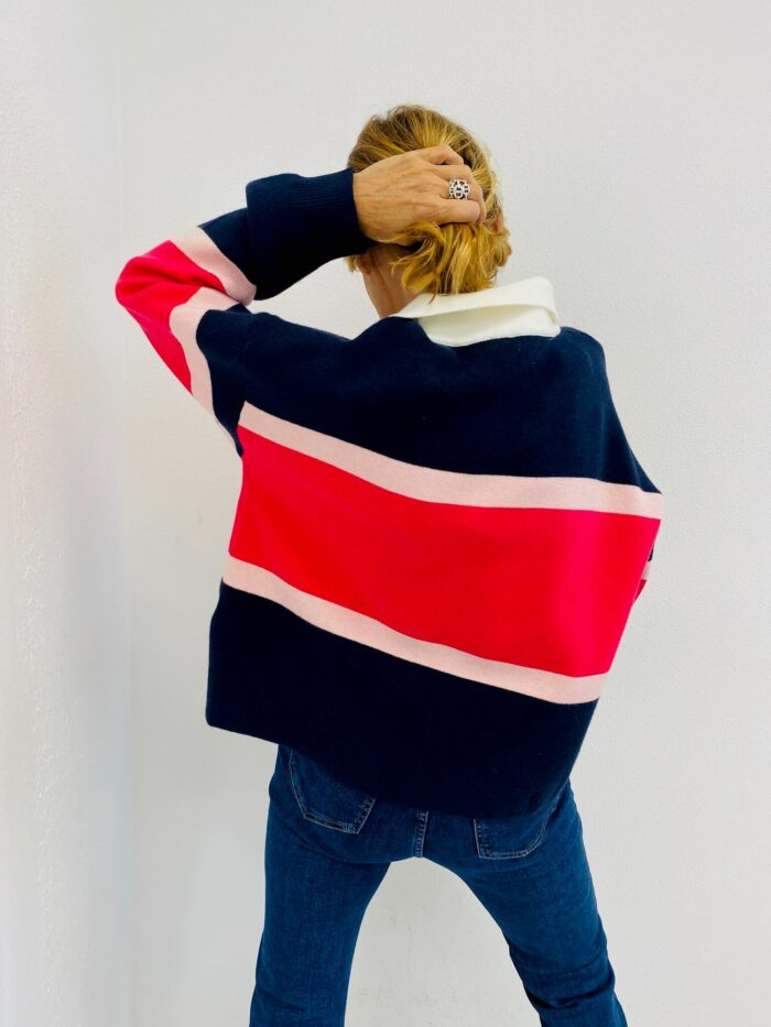 Pull à Col Polo Rayé – Image 3