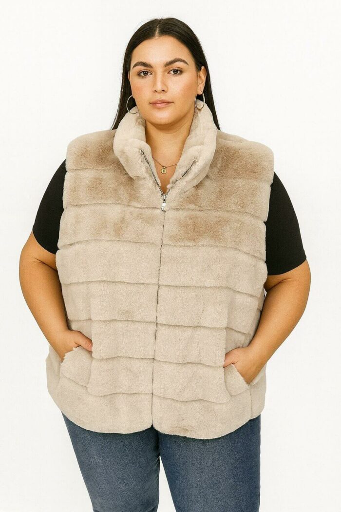 Gilet Fausse fourrure Taille 40 au 48 – Image 1