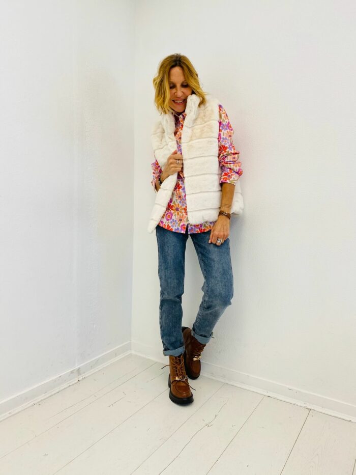 Gilet Sans Manches en fausse fourrure – Image 5