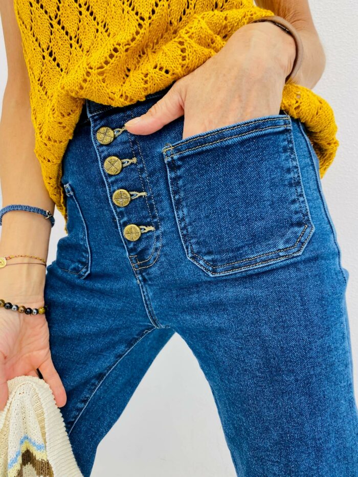 Jean Taille Haute à coupe évasée – Image 1