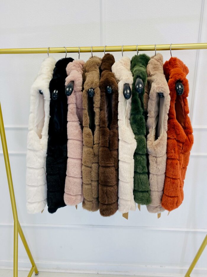 Gilet Sans Manches en fausse fourrure – Image 2