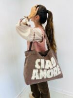 Sac Cabas en coton imprimé "CIAO AMORE" – Image 4
