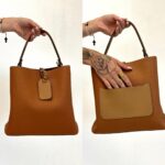 Sac Cabas Bicolore en cuir grainé – Élégance intemporelle – Image 3