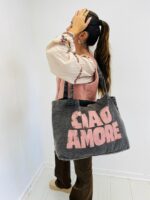 Sac Cabas en coton imprimé "CIAO AMORE" – Image 8