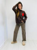 Gilet en Maille avec motif cœur et inscription – Image 3