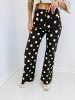 Jean Barrel Leg à Pois