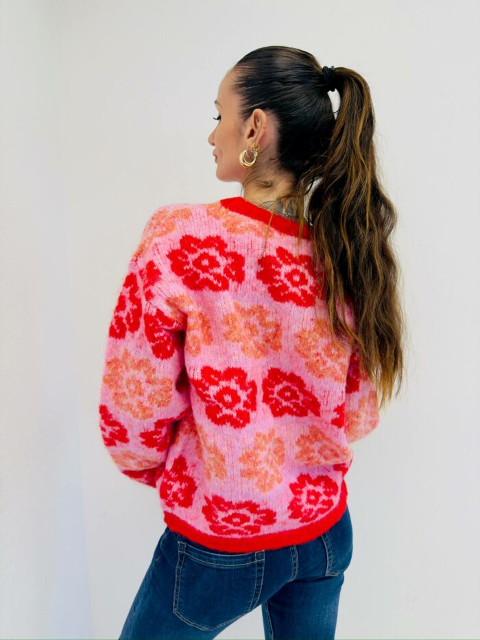 Pull en Maille à motifs fleuris – Image 3
