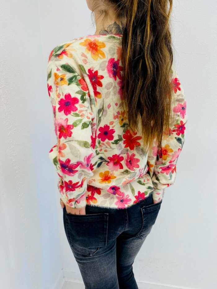 Gilet en Maille imprimé fleuri – Image 3