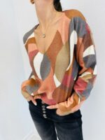 Pull en Maille à imprimé géométrique