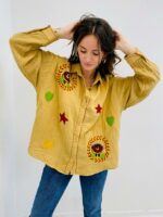 CHEMISE BRODÉE 100% COTON – STYLE ARTY