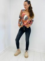 Pull en Maille à imprimé géométrique – Image 2