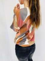 Pull en Maille à imprimé géométrique – Image 3