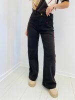 Jean Taille Haute Wide Flare brodé – Image 4