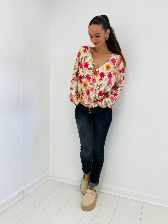 Gilet en Maille imprimé fleuri – Image 2